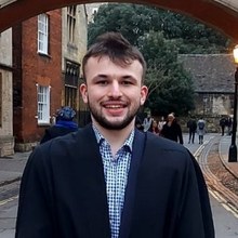 George Chantry, Oxford PPE, at the Bridge of Sighs, Oxford